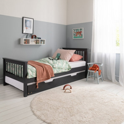 Noa & Nani Single Bed Frame with Spacesaver Pull Out Trundle in ...