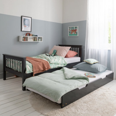 Noa & Nani Single Bed Frame with Spacesaver Pull Out Trundle in ...