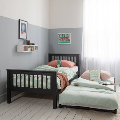 Noa & Nani Single Bed Frame with Spacesaver Pull Out Trundle in ...