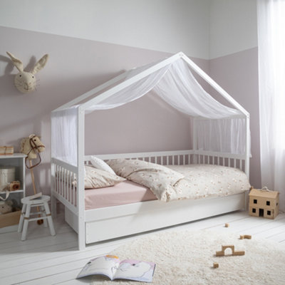 Noa & Nani Treehouse Single Day Bed with Olaf Trundle in Classic White ...