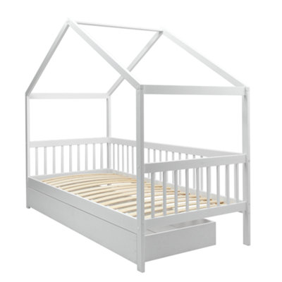 Noa & Nani Treehouse Single Day Bed with Olaf Trundle in Classic White ...