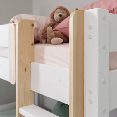 Noa & Nani Triple Bunk Bed Triple Sleeper in Classic White & Pine Una