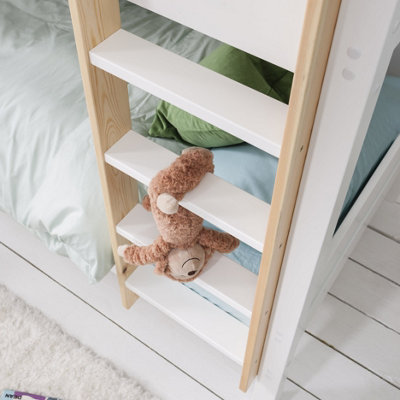 Noa & Nani Triple Bunk Bed Triple Sleeper in Classic White & Pine Una