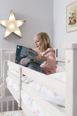 Noa & Nani Triple Kids Solid Wood Bunk Bed with Single and Double Bed ...