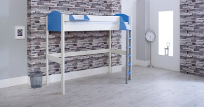 NOAH Highsleeper A WHITE/BLUE Bed frame (ONLY)