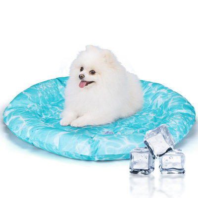 Nobleza Dog Cooling Mat Cat Self Cooling Bed with Safe Gel Round Bed Mattress Indoor Cat Bed Oxford Great for Small Dogs Cats. DIY at B Q