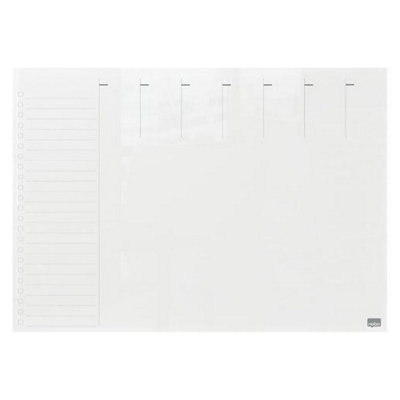 Nobo Glass Weekly Planner Office Whiteboard 430x560mm