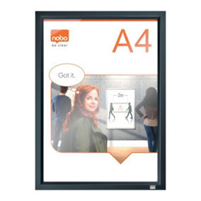 Nobo Impression Pro Graphite Grey Clip Poster Frame A4