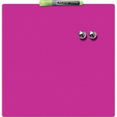 Nobo Mini Magnetic Whiteboard Coloured Tile Pink 360x360mm