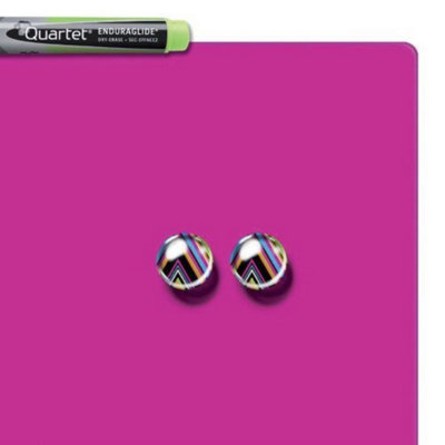 Nobo Mini Magnetic Whiteboard Coloured Tile Pink 360x360mm
