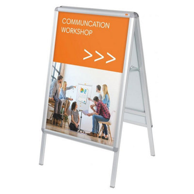 Nobo Premium Plus A1 A-Board Sign Holder with Snap Frame