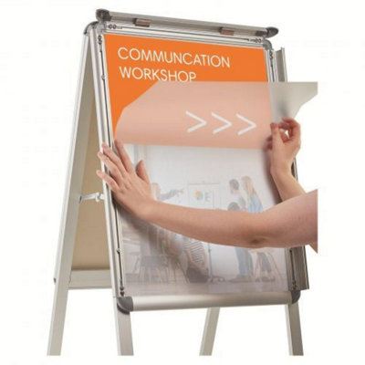 Nobo Premium Plus A2 A-Board Sign Holder with Snap Frame