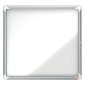 Nobo Premium Plus Outdoor Magnetic Lockable Notice Board 709x668mm Fits 6 x A4 Sheets