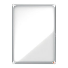 Nobo Premium Plus Outdoor Magnetic Lockable Notice Board 709x970mm Fits 9 x A4 Sheets