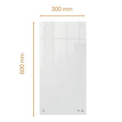 Nobo Small Glass Whiteboard Panel 300x600mm