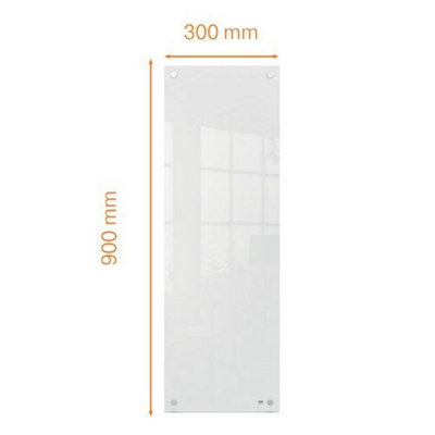 Nobo Small Glass Whiteboard Panel 300x900mm