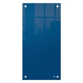 Nobo Small Glass Whiteboard Panel Blue 300x600mm