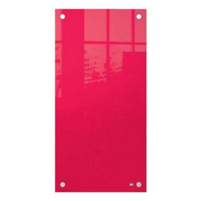 Nobo Small Glass Whiteboard Panel Red 300x600mm