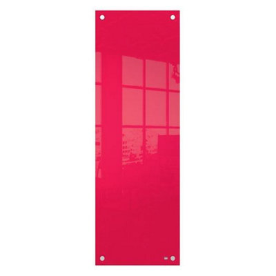 Nobo Small Glass Whiteboard Panel Red 300x900mm