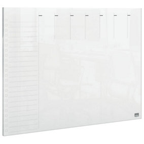 Nobo Transparent Acrylic Desktop or Wall Mounted Mini Whiteboard Weekly Planner A4