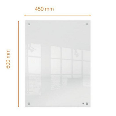 Nobo Transparent Acrylic Wall Mounted Mini Whiteboard 600x450mm
