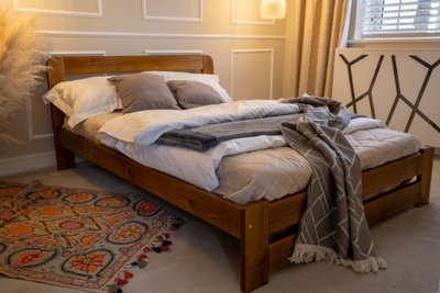 Nodax KING SIZE Bed Frame 5 150x200cm F1 Solid Pine Wood Easy Assembly Sturdy Slats