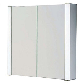 Noel LED Illuminated Double Mirrored Wall Cabinet (H)700mm (W)700mm