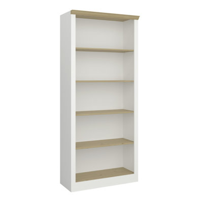 Nola 4 Shelf Bookcase White & Pine