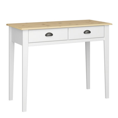 Nola Hall Table in White & Pine | DIY at B&Q