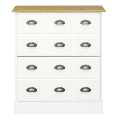 Nola Shoe Cabinet White & Pine