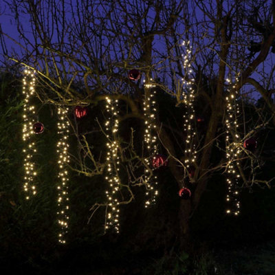 Noma Antique White Tree Cascade String Garden Outdoor Lights LED 6 x ...
