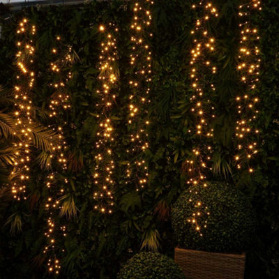 Noma Antique White Tree Cascade String Garden Outdoor Lights LED 6 x 50cm Drops