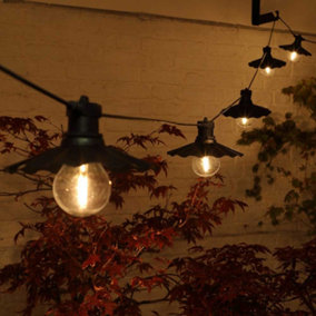 Noma Scalloped Saucer Bulb Festoon String 6 Lights Garden Outdoor Indoor Mains