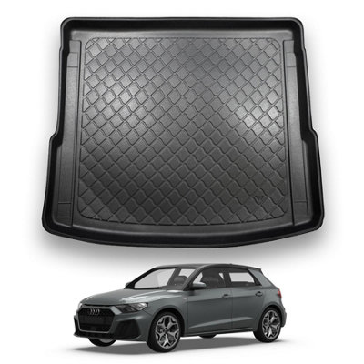 NOMAD Audi TT (2006-2014) Boot Liner Tailored Fit Car Floor Mat Protector Non Slip Waterproof Raised Edges Compatible Custom Fit Accessory Black Dog & Pet Friendly Easy Install All-Weather
