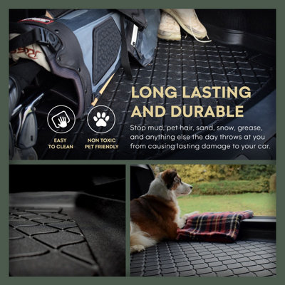 MUGONGWEI Car Boot Liner,for Dacia Duster III Ab 6/2024 (oberer/hoher Boden) Leather Boot Liner