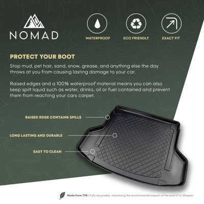 NOMAD BMW X6  2019   Boot Liner  Upper Boot Position  Premium Tailored Boot Mat Protector Waterproof Raised Edges Accessory