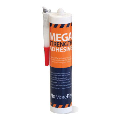 NoMorePly Waterproof, Fast Setting Mega Strength Adhesive for Cement Based Board