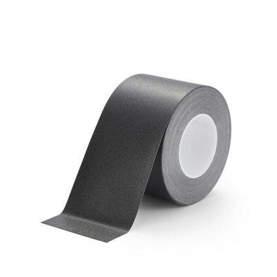 Non Abrasive Resilient Soft Touch Textured "Rubber Feel" Anti-Slip Tape by Slips Away - Black 150mm x 18.3m
