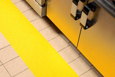 Non Abrasive Resilient Soft Touch Textured "Rubber Feel" Anti-Slip Tape by Slips Away - Yellow 150mm x 18.3m
