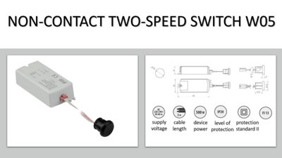 Non-contact, two-pole switch, two speed - W05