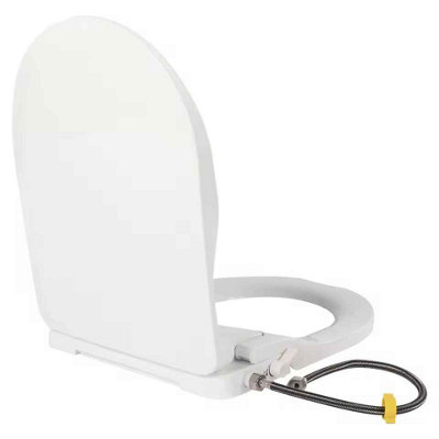 Couradric, Elongated Bidet Toilet Seat, Quiet-Close, Dual Nozzles