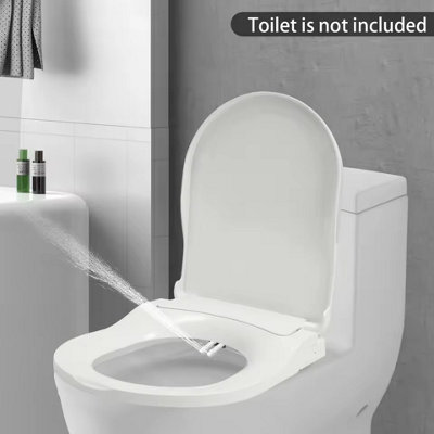 Clirass Elongated Non-Electric Bidet Toilet Seat and Toilet Stool Squat