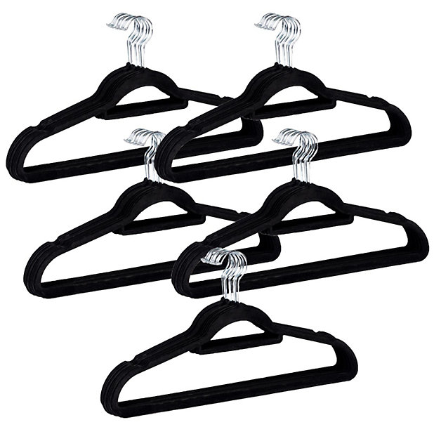 Non-Slip 50 Pack Coat Hanger Adult Clothes Trouser Hanging Space Saver