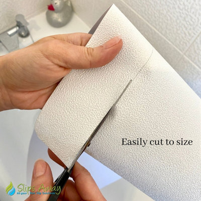 Non Slip Adhesive Bath Mat Ultra Thin and Discreet Anti Skid Textured Vinyl 40cm x 86cm