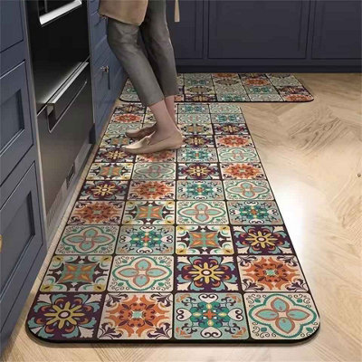 Non-Slip Area Rug Set for Kitchen & Living Room 50x80 + 50x160cm