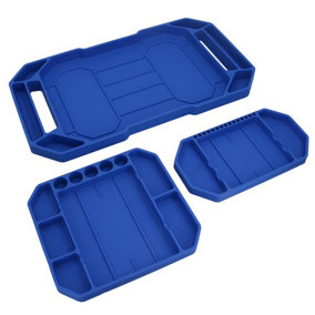 Non Slip Flexible Tool Trays Organiser Tool Box Compartments Oil Resistant 3pc