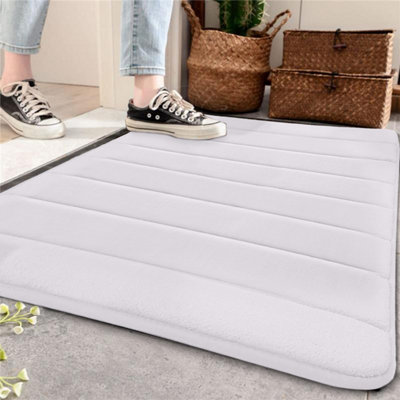 Non Slip Memory Form Mat 50 x 80 cm Luxury Bedroom Door Rug Large Super ...