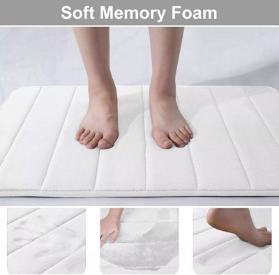 Non Slip Memory Form Mat 50 x 80 cm Luxury Bedroom Door Rug Large Super ...