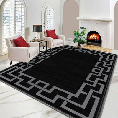 Non Slip Printed Rug Indoor/Outdoor Floor Mat Extra Large Greek Kry ...