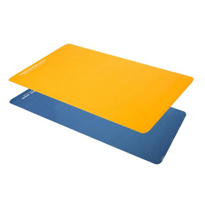 Non Slip Reversible Yoga Mat 6mm - Navy/Orange - 5